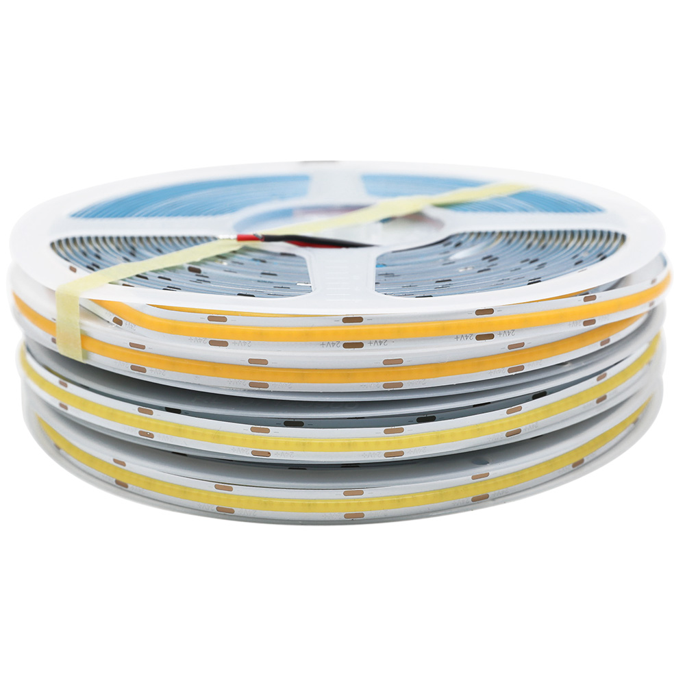 DC24V Ultra Long White COB LED Strip Lighting - 384Chips/m - 16.4~65.6Ft Without Voltage Drop DC24V Ultra Long White COB LED Strip Lighting - 384Chips/m - 16.4~65.6Ft Without Voltage Drop